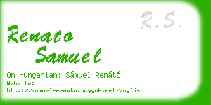 renato samuel business card