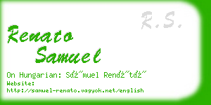 renato samuel business card